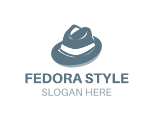 Masculine Fedora Hat logo design