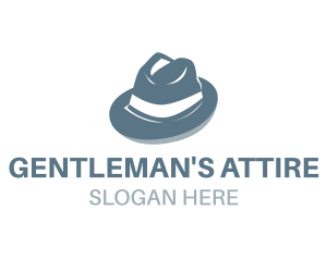 Masculine Fedora Hat logo design