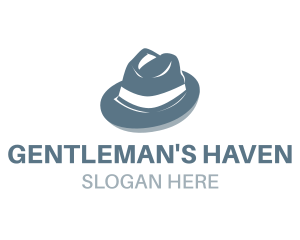 Masculine Fedora Hat logo design