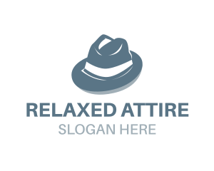 Masculine Fedora Hat logo design