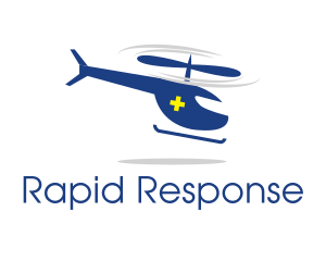 Ambulance - Medical Ambulance Helicopter logo design