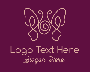 Minimal - Minimalist Beauty Butterfly logo design