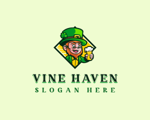 Leprechaun Beer Pub logo design