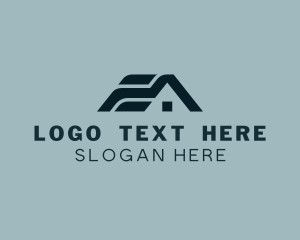 Property - House Roofing Construction logo design