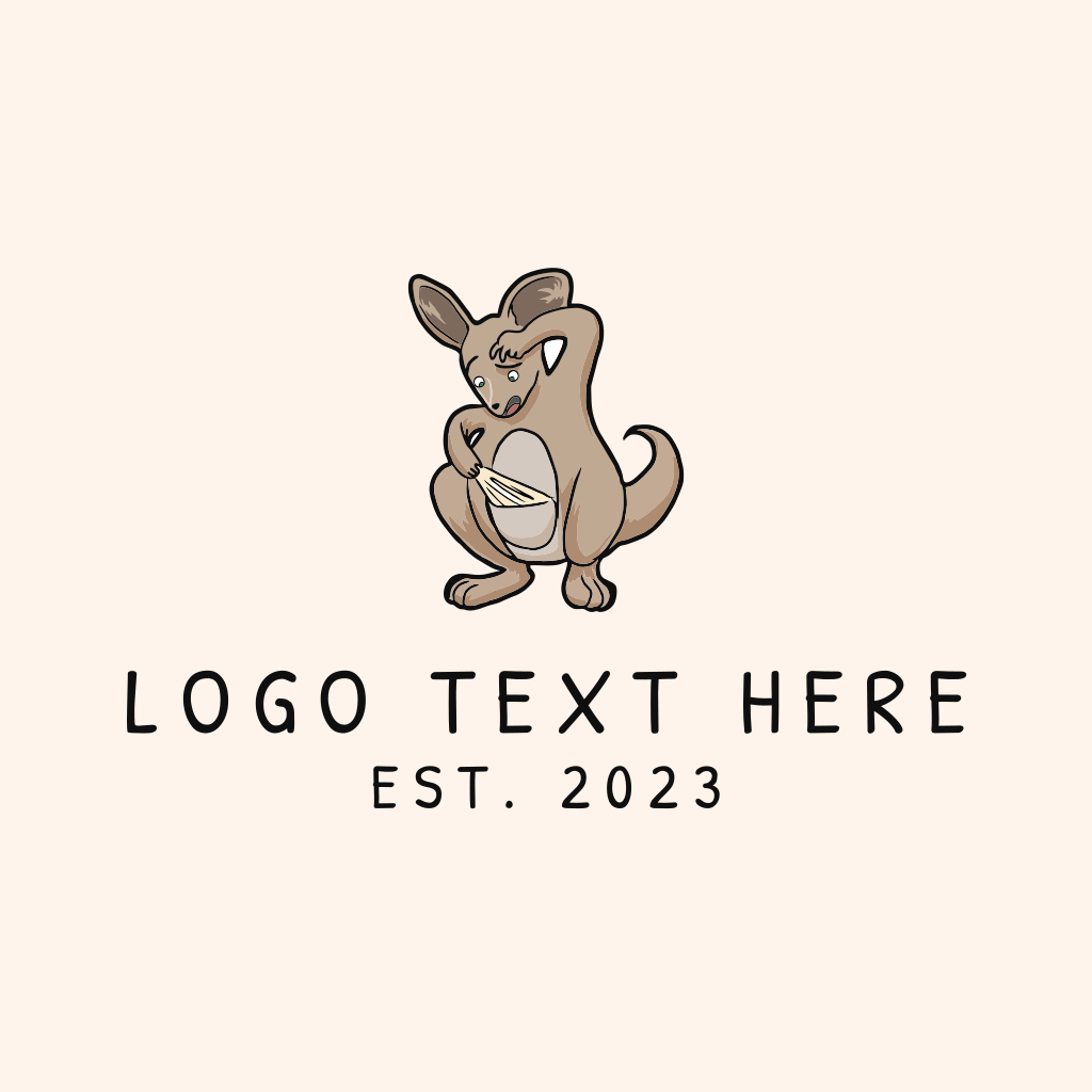 Confused Kangaroo Animal Logo | BrandCrowd Logo Maker