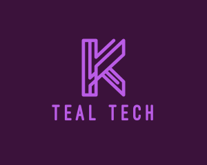 Tech Data Letter K  logo design