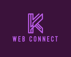 Internet - Tech Data Letter K logo design