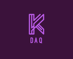 Tech Data Letter K  logo design