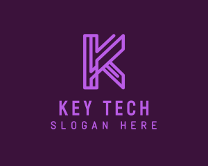 Tech Data Letter K  logo design