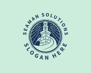 Seaman - Nostalgic Lighthouse Waves logo design