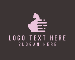 Silhouette - Cat Pet Animal logo design