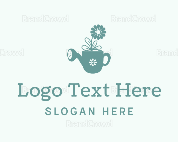 Watering Can Garden Plant Logo