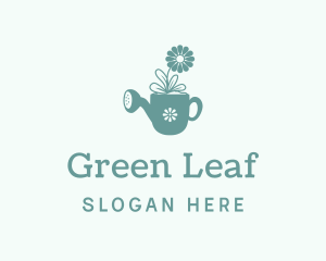 Watering Can Garden Plant  logo design