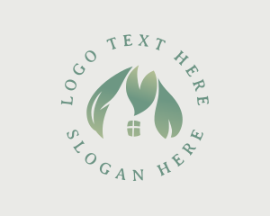 Window - House Leaf Letter M logo design