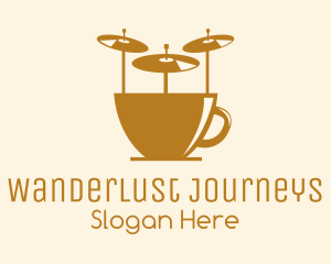 Playlist - Drum Music Cafe logo design