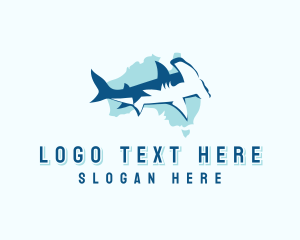 Swim - Hammerhead Shark Australia logo design