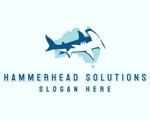 Hammerhead Shark Australia logo design