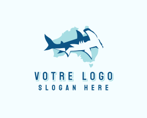 Underwater - Hammerhead Shark Australia logo design