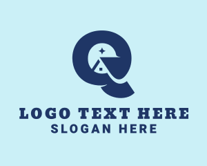 Leasing - Sparkle Roof Letter Q logo design