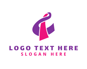 Stroke - Pink Stylish C logo design