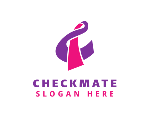 Pink Stylish C logo design