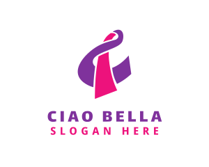 Pink Stylish C logo design