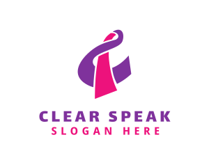 Pink Stylish C logo design