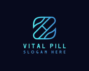 Pill - Leaf Pill Letter Z logo design