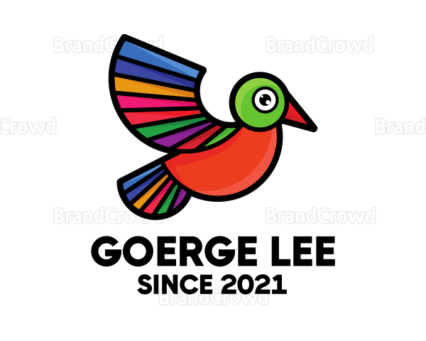 Colorful Wing Bird Logo