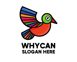 Colorful Wing Bird Logo