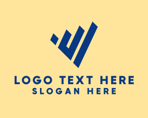 Strikethrough - Generic Modern Letter V Business logo design