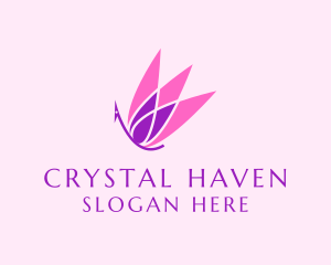 Butterfly Crystal Wings logo design