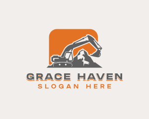 Mountain Quarry Excavator Logo