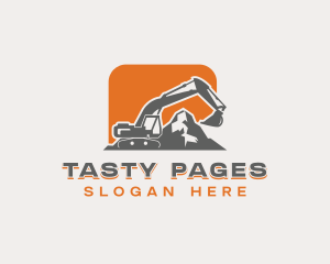 Mountain Quarry Excavator logo design