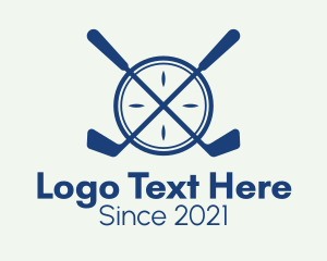 Hockey - Hockey Stick Compass logo design