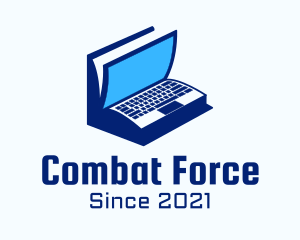 Online Learning - Computer Laptop Book logo design