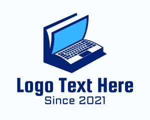Information Technology - Computer Laptop Book logo design