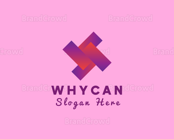 Gradient Geometric Cross Logo