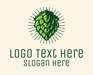 Beer - Hop Plant Beer Hops logo design