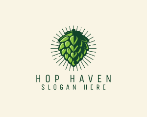 Beer Hops Brewer logo design