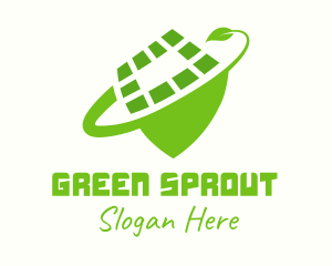 Green Natural Shield logo design