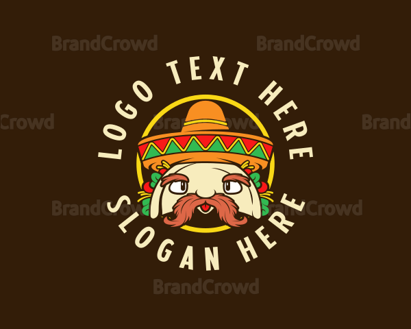 Mexican Sombrero Taco Logo