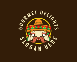 Mexican Sombrero Taco logo design