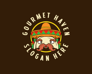 Mexican Sombrero Taco logo design