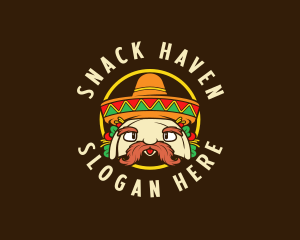 Mexican Sombrero Taco logo design