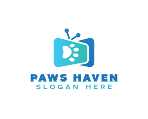 Paw Print TV Media logo design