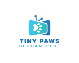 Paw Print TV Media logo design