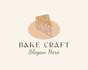 Floral Cake Dessert logo design