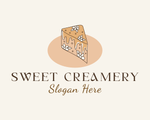 Floral Cake Dessert logo design