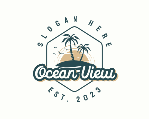 Resort  Beach Island logo design